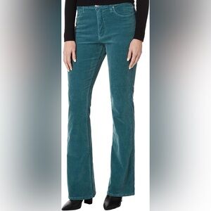 Kut From The Kloth High Rise Ana Fab Ab Flare Teal Corduroy Pants